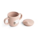 Done By Deer Silicone Spout Cup 2-Handle Tiny Farm Powder Pink