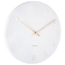 Karlsson Charm Engraved Numbers Wall Clock S Veggklokke KA5788WH   Unisex 30 cm Kvarts urverk