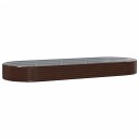 vidaXL Høybed galvanisert stål 373x140x36 cm brun