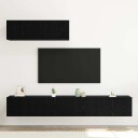  TV skapsett 3 pcs Svart eik 200 x 30 x 30 cm Konstruert tre