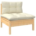  Hagesofagruppe med kremhvite puter 10 deler furu 3097325