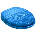 Myk lukking toalettsete 2 pcs Blå dråpe 44 x 38 cm MDF plater
