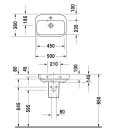 Duravit Happy D.2 servant, 50x36 cm, hvit