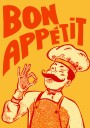 Bon Appétit Chef Plakat / 50x70