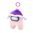 Among Us S3 Clip on Plysjbamse 13cm Rosa