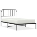 vidaXL Sengeramme i metall med hodegavl svart 107x203 cm 8721012211926