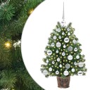  Kunstig juletre med 150 LED med stativ grønn 75 cm PE og PVC