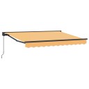  Manuell utskiftbar markise sand 4 x 2 m Polyester og aluminium