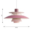 Louis Poulsen PH 5 Pendel Nyanser Av Rosa