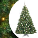  Kunstig juletre med 300 LED med stativ grønn 180 cm PE og PVC