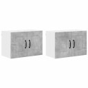  Kjøkkenskap 2 pcs Betonggrå 60 x 31 x 40 cm Konstruert tre