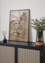 Street Scene With Medieval Houses By Arnold W. Brunner Plakat Plakat / 100x150cm