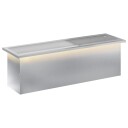 vidaXL Hageplantekasse med LED Sølv 30 x 100 x 30 cm Galvanisert stål