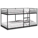  Køyeseng uten madrass svart 107x203 cm stål 8721158512024
