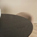 Spisegruppe Venture Home med Rundt Bianca Spisebord og 4 Valentina Stitcthes Spisestoler