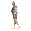 Wilbers & Wilbers 80-talls Neon Leopard Herre Kostyme Small 005899-H-048
