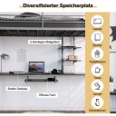 Loftseng i metall med skrivebord – plassbesparende og trygt design