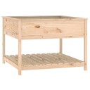 vidaXL Plantekasse med hylle 111,5x111,5x81 cm heltre furu