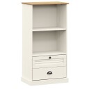 vidaXL Bokhylle VIGO hvit 60x35x114,5 cm heltre furu