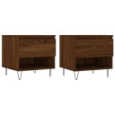  Salongbord 2 stk brun eik 50x46x50 cm konstruert tre 8721012112346
