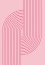 Pink Abstract Curves Plakat / 30x40