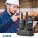 Alecto Walkie talkie sett 2 håndsett 10 km rekkevidde VOX svart