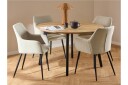 Other Brand Motona Spisegruppe Rund 120 Cm + 4 Nielsby Spisestuestoler   Svart/Beige