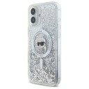 Karl Lagerfeld Magsafe-etui til iPhone 16 Plus med Liquid Glitter - Klar