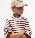 Tommy Hilfiger Genser - Strikk - Ivory Petal/Burgundy - Tommy Hilfiger - 1½ år (86) - Genser Bordeaux Hvit