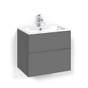 Macro Design Crown Plain Servantskap 2 Skuff - med Light Servant Antrasitt / 60cm 14