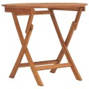 vidaXL Sammenleggbart hagebord Ø 85x75 cm heltre teak