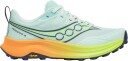 Saucony Women's Peregrine 16 Aqua/citron 40.5