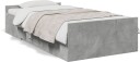  Sengeramme med skuffer betonggrå 90x190 cm konstruert tre 8721102619984