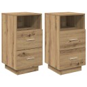  Nattbord 2 stk med 2 skuffer artisan eik 36x36x68 cm 8721158574749