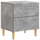  Nattbord 2 pcs Betonggrå 43 x 34,5 x 48 cm Konstruert tre