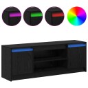  TV skap Svart 139.5 x 34 x 50 cm Konstruert tre