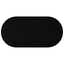  Bordplate mørkebrun 80x40x4 cm oval heltre eik