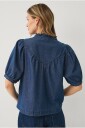 Ellos Collection   Denimbluse med puffermer   Blå