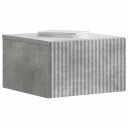  Vegghengt Nattbord Betonggrå 33 x 34,5 x 20 cm Konstruert tre