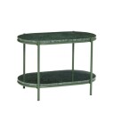 Hübsch Nusa Sofabord, 58x34, Grøn marmor/metal