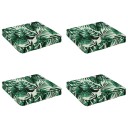 vidaXL 4 Delt Seteputer VUGHT 4 pcs 100% Polyester Bladmønster