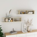  Vegghyller 2 stk sonoma eik 105x18x20 cm konstruert tre