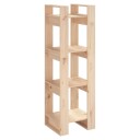 vidaXL Bokhylle/romdeler 41x35x125 cm heltre furu