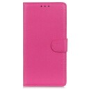 INCOVER Samsung Galaxy S24 Ultra PU Litchi Skin Flip Deksel med Lommebok - Rosa