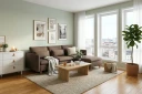 Lovis 3 seters sofa med vendbar sjeselong i stoff   Brun