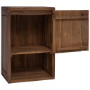 vidaXL Baderomsside skap Naturlig 45 x 30 x 70 cm Massivt Teaktre