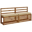 vidaXL 2 delt benkpute VUGHT 2 pcs 100% Polyester Beige 60 x 30 x 5 cm