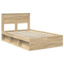  Sengestamme med hodegjerde Sonoma eik 135 x 190 cm Massiv furu