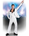 Hvitt Saturday Night Fever Inspirert Herrekostyme Strl M/L