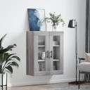  Veggskap grå sonoma 69,5x34x90 cm 8720845439866